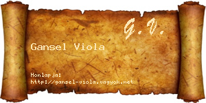 Gansel Viola névjegykártya